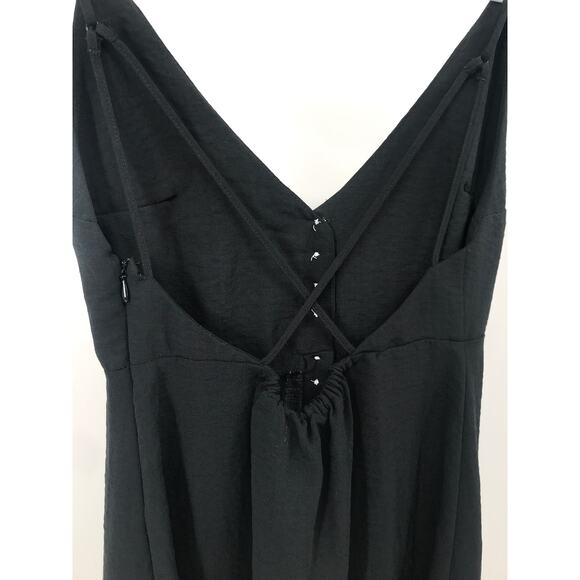Urban Outfitters Black Sleeveless Racerback Button Detail Mini Dress Size XS - Picture 6 of 8